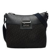 ディオール トロッター ストリート シック 斜め掛け ショルダーバッグ ブラック キャンバス レザー レディース Dior 中古