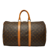 ルイ ヴィトン モノグラム キーポル45 ボストンバッグ トラベルバッグ M41428 ブラウン PVC レザー レディース LOUIS VUITTON 中古
