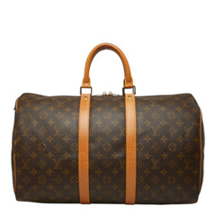 ルイ ヴィトン モノグラム キーポル45 ボストンバッグ トラベルバッグ M41428 ブラウン PVC レザー レディース LOUIS VUITTON 中古