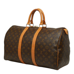 ルイ ヴィトン モノグラム キーポル45 ボストンバッグ トラベルバッグ M41428 ブラウン PVC レザー レディース LOUIS VUITTON 中古