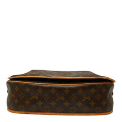 ルイ ヴィトン モノグラム メニルモンタンMM 斜めがけ ショルダーバッグ M40473 ブラウン PVC レザー レディース LOUIS VUITTON 中古