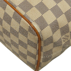 ルイ ヴィトン ダミエ アズール サレヤPM ハンドバッグ トートバッグ N51186 ホワイト PVC レザー レディース LOUIS VUITTON 中古