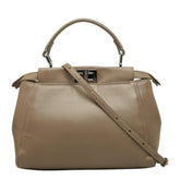 フェンディ セレリア ピーカブー ミニ ハンドバッグ ショルダーバッグ 2WAY 8BN244 グレージュ レザー レディース FENDI 中古