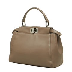 フェンディ セレリア ピーカブー ミニ ハンドバッグ ショルダーバッグ 2WAY 8BN244 グレージュ レザー レディース FENDI 中古