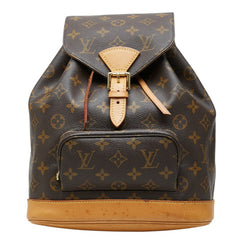 ルイ ヴィトン モノグラム モンスリMM リュック バックパック M51136 ブラウン PVC レザー レディース LOUIS VUITTON 中古