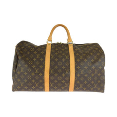 ルイ ヴィトン モノグラム キーポル 50 ボストンバッグ 旅行バッグ M41426 ブラウン PVC レザー メンズ LOUIS VUITTON 中古
