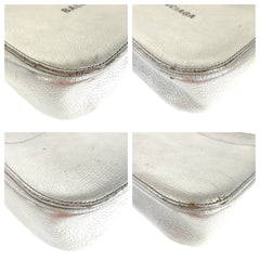 バレンシアガ エブリデイ カメラバッグ ショルダーバッグ ポシェット 552370 シルバー レザー レディース BALENCIAGA 中古