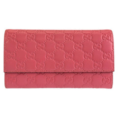 グッチ グッチシマ 長財布 ロングウォレット 410100 ピンク レザー レディース GUCCI 中古