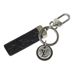 ルイ ヴィトン モノグラム ポルト クレ ネオ LV クラブ キーホルダー キーリング M02040 シルバー ブラック メタル レザー レディース LOUIS VUITTON 中古