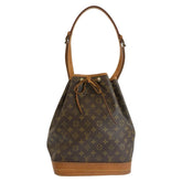 ルイ ヴィトン モノグラム ノエ 巾着 ワンショルダーバッグ M42224 ブラウン PVC レザー レディース LOUIS VUITTON 中古