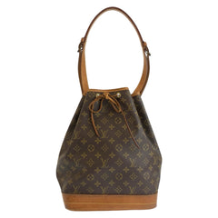 ルイ ヴィトン モノグラム ノエ 巾着 ワンショルダーバッグ M42224 ブラウン PVC レザー レディース LOUIS VUITTON 中古