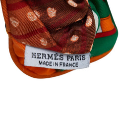 エルメス クラウディア シュシュ ヘアゴム ヘアアクセサリー マルチカラー シルク レディース HERMES 中古