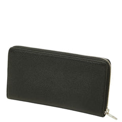 バレンシアガ スプレーペイント ラウンドファスナー 長財布 ブラック ピンク レザー レディース BALENCIAGA 中古