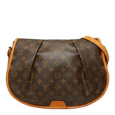 ルイ ヴィトン モノグラム メニルモンタンMM 斜めがけ ショルダーバッグ M40473 ブラウン PVC レザー レディース LOUIS VUITTON 中古