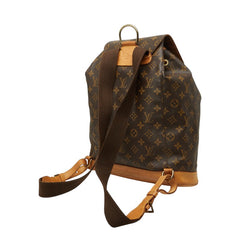 ルイ ヴィトン モノグラム モンスリGM リュック バックパック M51135 ブラウン PVC レザー レディース LOUIS VUITTON 中古