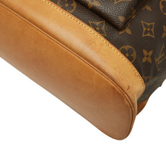 ルイ ヴィトン モノグラム モンスリGM リュック バックパック M51135 ブラウン PVC レザー レディース LOUIS VUITTON 中古