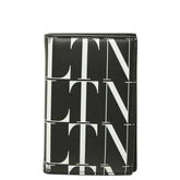 ヴァレンティノ VLTNロゴ カードケース ブラック ホワイト レザー レディース VALENTINO 中古