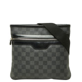 ルイ ヴィトン ダミエ グラフィット トマス 斜め掛け ショルダーバッグ N58028 ブラック PVC レザー メンズ LOUIS VUITTON 中古