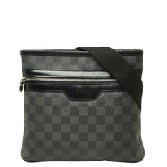 ルイ ヴィトン ダミエ グラフィット トマス 斜め掛け ショルダーバッグ N58028 ブラック PVC レザー レディース LOUIS VUITTON 中古