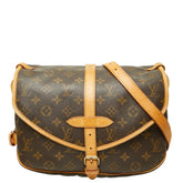 ルイ ヴィトン モノグラム ソミュール30 斜め掛け ショルダーバッグ M42256 ブラウン PVC レザー レディース LOUIS VUITTON 中古