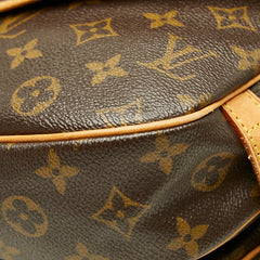ルイ ヴィトン モノグラム ソミュール30 斜め掛け ショルダーバッグ M42256 ブラウン PVC レザー レディース LOUIS VUITTON 中古