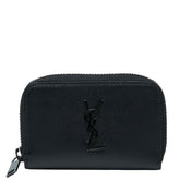 サンローラン YSLロゴ コインケース ブラック レザー レディース SAINT LAURENT 中古