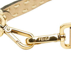 フェンディ セレリア ストラップ ベージュ レザー レディース FENDI 中古