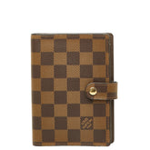 ルイ ヴィトン ダミエ アジェンダPM 手帳カバー R20700 ブラウン PVC レザー レディース LOUIS VUITTON 中古
