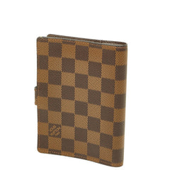 ルイ ヴィトン ダミエ アジェンダPM 手帳カバー R20700 ブラウン PVC レザー レディース LOUIS VUITTON 中古