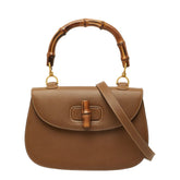 グッチ バンブー ハンドバッグ 2WAY ショルダーバッグ 000290633 ブラウン レザー レディース GUCCI 中古