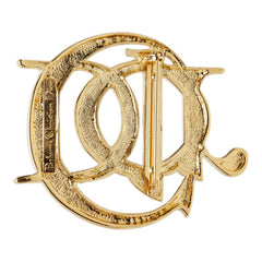 ディオール ロゴ ブローチ ゴールド メッキ レディース Dior 中古