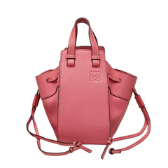 ロエベ ハンモック ドローストリング ハンドバッグ ショルダーバッグ 2WAY ピンク レザー レディース LOEWE 中古