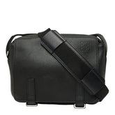 ロエベ ミリタリー メッセンジャー クロスボディ 斜め掛け ショルダーバッグ B553A72X22 ブラック レザー メンズ LOEWE 中古