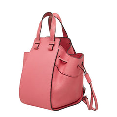 ロエベ ハンモック ドローストリング ハンドバッグ ショルダーバッグ 2WAY ピンク レザー レディース LOEWE 中古