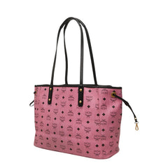 エム シー エム ヴィセトス リバーシブル トートバッグ ピンク PVC レザー レディース MCM 中古