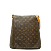 ルイ ヴィトン モノグラム ミュゼット 斜め掛け ショルダーバッグ M51256 ブラウン PVC レザー レディース LOUIS VUITTON 中古