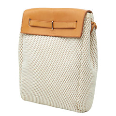 エルメス エールバッグ TPM 斜め掛け ショルダーバッグ アイボリー シルバー金具 トワルGM レザー レディース HERMES 中古
