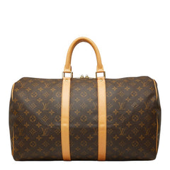 ルイ ヴィトン モノグラム キーポル45 ボストンバッグ ハンドバッグ M41428 ブラウン PVC レザー レディース LOUIS VUITTON 中古