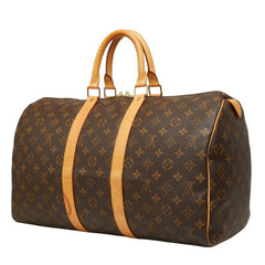 ルイ ヴィトン モノグラム キーポル45 ボストンバッグ ハンドバッグ M41428 ブラウン PVC レザー レディース LOUIS VUITTON 中古