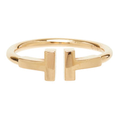ティファニー Tワイヤー リング 指輪 K18PG ピンクゴールド 750 レディース TIFFANY&Co. 中古
