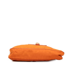 プラダ ミニショルダーバッグ オレンジ ナイロン サフィアーノレザー レディース PRADA 【中古】