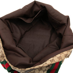 グッチ GGキャンバス トートバッグ 189669 ベージュ キャンバス レザー レディース GUCCI 【中古】