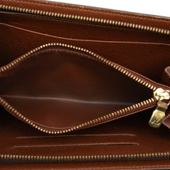ルイ ヴィトン モノグラム ポルトモネ ジップ ラウンドファスナー 長財布 M61727 ブラウン PVC レザー レディース LOUIS VUITTON 【中古】