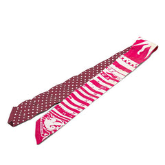 エルメス ツイリー ASTROLOGIE A POIS アストロジー ア ポワ ルージュ スカーフ ピンク シルク レディース HERMES 【中古】