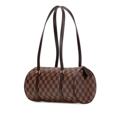 ルイ ヴィトン ダミエ パピヨン30 ハンドバッグ ショルダーバッグ N41210 ブラウン PVC レザー レディース LOUIS VUITTON 【中古】