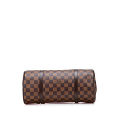 ルイ ヴィトン ダミエ パピヨン30 ハンドバッグ ショルダーバッグ N41210 ブラウン PVC レザー レディース LOUIS VUITTON 【中古】