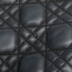 ディオール レディディオール カナージュ ミディアム ハンドバッグ グレー ウルトラマット カーフスキン レディース Dior 【中古】