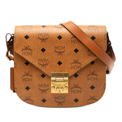 エム シー エム ヴィセトス モノグラム ショルダーバッグ ブラウン PVC レザー レディース MCM 【中古】