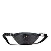 ルイ ヴィトン モノグラム エクリプス ディスカバリー バムバッグ ボディバッグ ウエストバッグ M44336 ブラック PVC レザー メンズ LOUIS VUITTON 【中古】