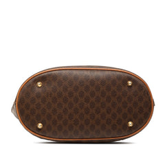 セリーヌ マカダム トートバッグ ブラウン PVC レザー レディース CELINE 【中古】